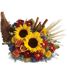 Classic Cornucopia from Maplehurst Florist, local flower shop in Essex Junction